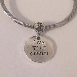 Silver Live Your Dream Dangle Charm‎ for Pandora Style Bracelet